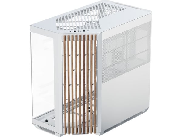 APNX V1 PC-kabinett, Midi-Tower, ATX, herdet glass - tre, hvit (APCM-VI01103.21)