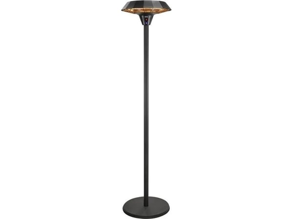 TunaBone sähköinen kiinteä infrapuna terassilämmitin TB2068S-01, 2000 W, teho: 3, enintään 20 m²:n tiloihin, musta, IP45