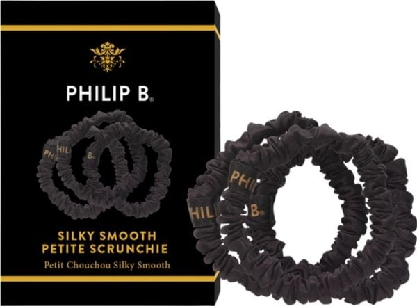 Philip B. - Petite Black Scrunchie ( set of three)