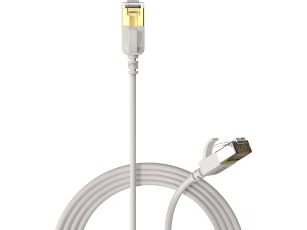 Procab PROCAB CSD570W/0.3 nätverkskabel Slimline - CAT7 RJ45 U/FTP, vit - 0,3 meter