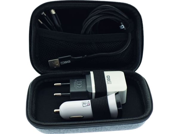 2GO Travel Set All in One 3-pcs USB-kaapeli + laturi