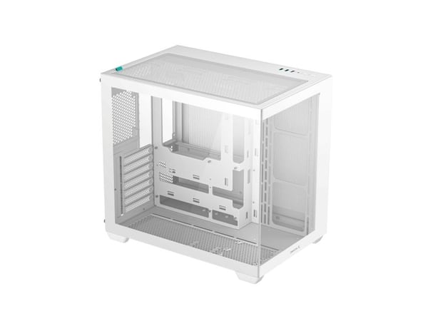 DeepCool CG530 WH - Midi-tårn - ATX - sidepanel med vindu (herdet glass) - ingen strømforsyning (ATX / PS/2) - hvit - USB/lyd