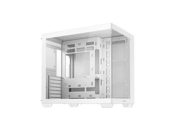 DeepCool CG530 WH - Midi-tårn - ATX - sidepanel med vindu (herdet glass) - ingen strømforsyning (ATX / PS/2) - hvit - USB/lyd