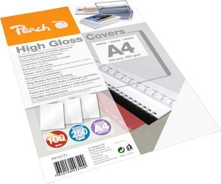 Peach Cover High Gloss White A4 100kpl.