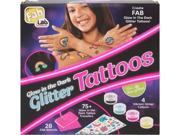 FabLab Glow in the dark -Glitter Tattoos