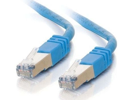 LOGON SSTP Cat6a, 5 m, Cat6a, RJ-45, RJ-45, Blå