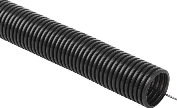 STASIŃSKI Joustava aaltopahvinen asennusputki, PVC peszel, UV, 320N, ohjaimella 32/26 50m