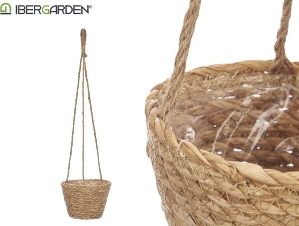 Giftdecor hengende blomsterpotte i flett BONI, Ø 21 cm