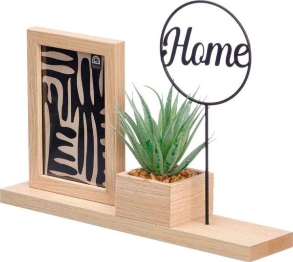 Giftdecor stående billedramme med plante HOME 33 x 24 x 7 cm