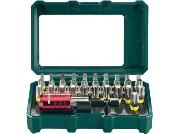 Metabo 626709000, 32 stykker, Torx, 10, 15, 20, 25, 27, 30, 40, Kromvanadiumstål, 2,5 cm