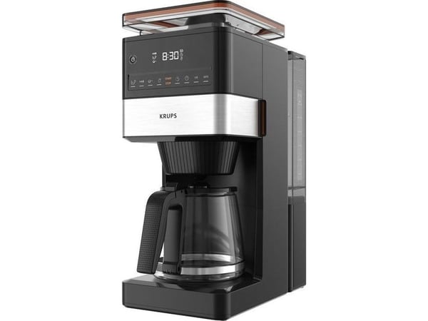 Krups Aroma Partner KM8428, Kaffebrygger (drypp), 1,5 l, Kaffe bønner, Malt kaffe, Innebygd kaffekvern, 1000 W, Svart