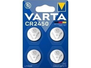 Varta CR2450, engangsbatteri, CR2450, litium, 3 V, 4 stk, 570 mAh