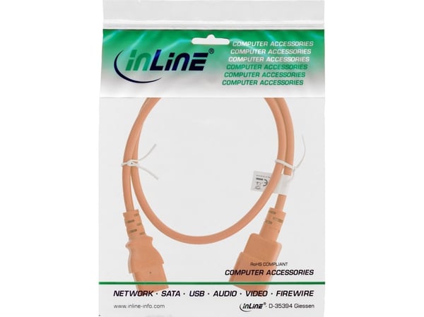 InLine 16503O, 0,3 m, C13 liitin, C14 liitin, H05VV-F, 250 V