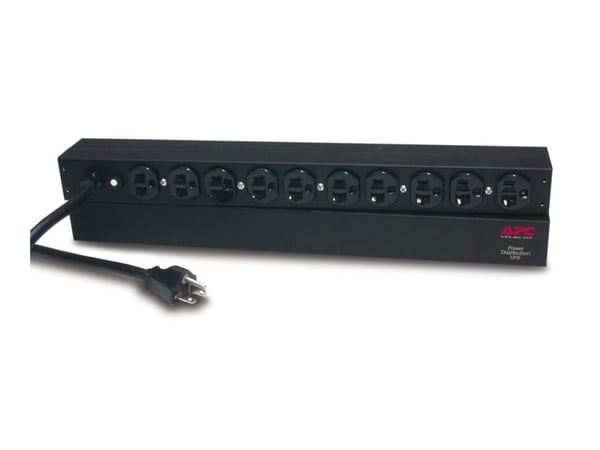 APC Basic Rack-Mount PDU - Strømfordelingsenhed (rackversion) - AC 120 V - 2.4 kW - input: NEMA 5-20 - output-stikforbindelser: 10 (NEMA 5-20) - 1U...