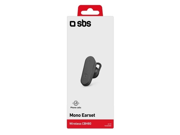 SBS TE0CBH80K, Trådløs, Samtaler/musikk, 6 g, Hodesett, Svart
