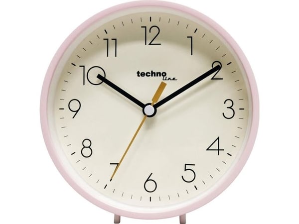 Technoline MODELL H, Mekanisk alarmklokke, Rund, Rosa, Innendørs, Voksen, Analog