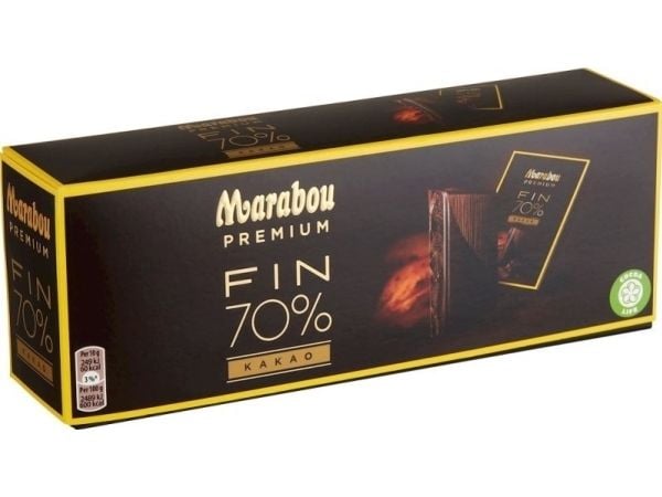 Marabou Premium Dark 70% choklad 10 g - (21 st.)