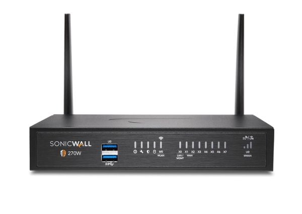 SonicWall TZ Series (Gen 7) TZ270W - Sikkerhetsapparat - med 3 års avansert beskyttelsestjeneste suite og Cloud Secure Edge i 1 år SIA-Basic (10 br...