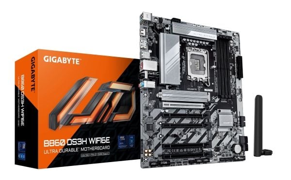 GIGABYTE B860 DS3H WIFI6E, Intel, LGA 1851 (Socket V1), Intel Core Ultra (Series 1), Intel Core Ultra (Series 2), LGA 1851, DDR5-SDRAM, 256 GB