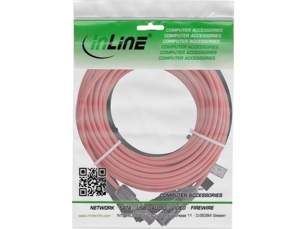 InLine 95412, Kabel för medelhög spänning, Röd, Svart, 0,7 mm, Förtennad koppar, 4 mm ², 1500 V
