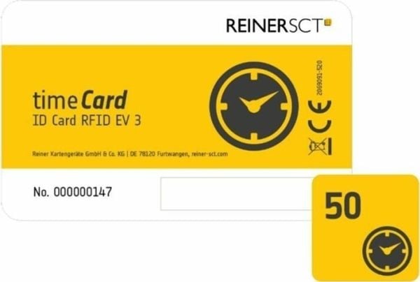 REINER SCT timeCard RFID-kortti 50 Premium RFID-sirukortit DES ev3 50s