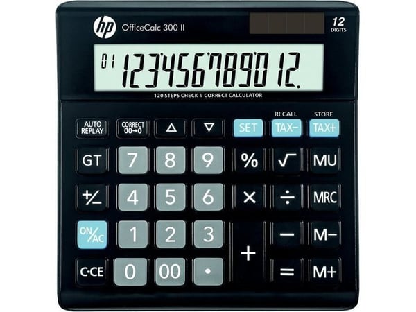 HP OfficeCalc 300 II skrivebordsregner svart (HP-OC300II/INT BX)