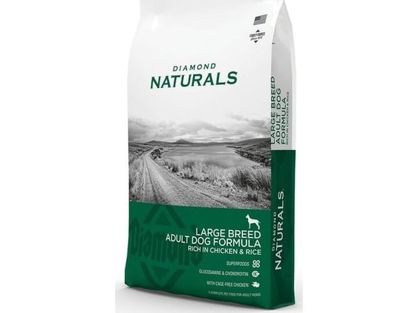 Diamond Naturals Large Breed Adult kylling & ris 15 kg