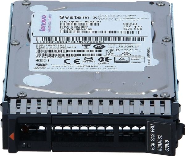 Lenovo Gen3 - Harddisk - 300 GB - hot-swap - 2.5" - SAS - 15000 rpm - FRU, (CRU) - Tier 1 - for System x3850 X6 (2.5")