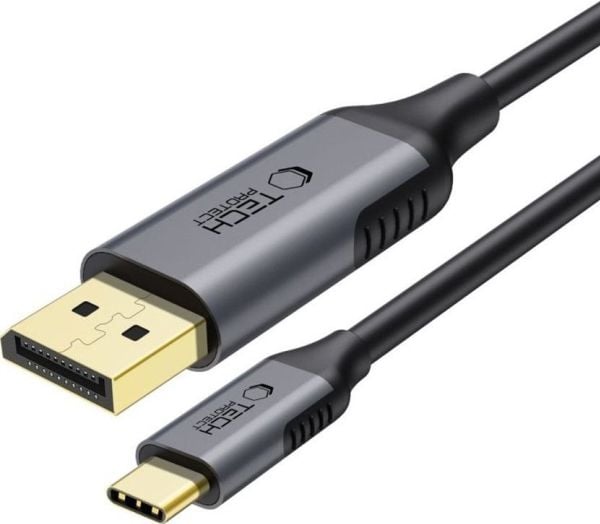 TECH-PROTECT ULTRABOOST kabel USB-C till DisplayPort 1.4 8K 60Hz 180 cm svart