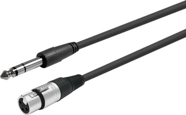 VivoLink - Äänikaapeli - XLR-kirjain stereopistoke uros - 1 m - suojattu - musta