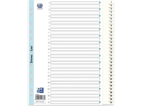 Register Elba Strong-Line® A4+ hvid 1-31 PP