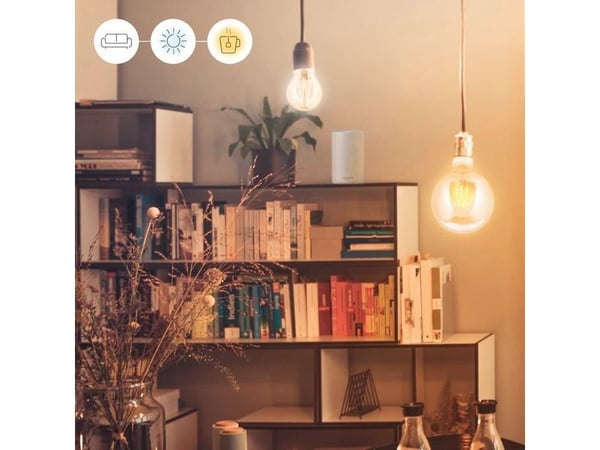 WiZ smart LED-pære hvit klar G125 E27 dimbar, 6,5W-60W