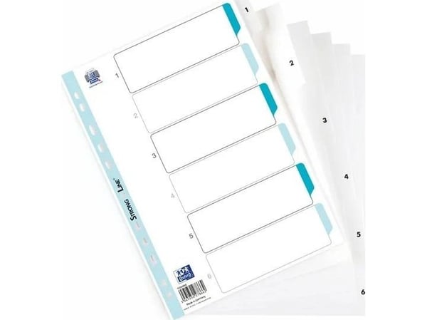 Elba 100204806, Hvit, Polypropylen (PP), A4, 0,12 mm, 6 stykker