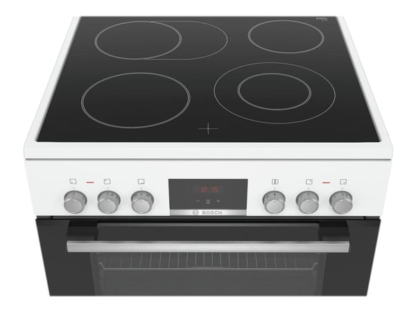 Bosch Serie | 4 HKR39C220 - Komfyr - frittstående - bredde: 60 cm - dybde: 60 cm - høyde: 85 cm - med selvrens - polarhvit
