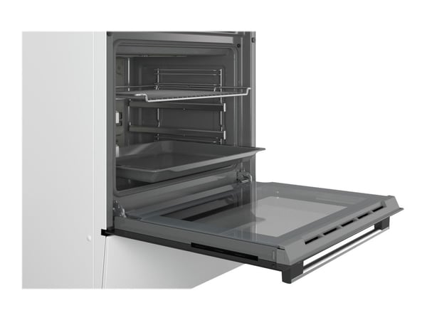 Bosch Serie | 4 HKR39C220 - Komfyr - frittstående - bredde: 60 cm - dybde: 60 cm - høyde: 85 cm - med selvrens - polarhvit