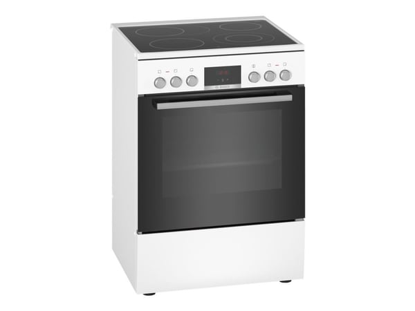 Bosch Serie | 4 HKR39C220 - Komfyr - frittstående - bredde: 60 cm - dybde: 60 cm - høyde: 85 cm - med selvrens - polarhvit