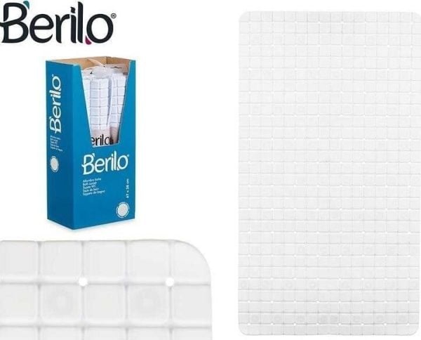 Berilo gulvmatte sklisikker 38x68 cm hvit