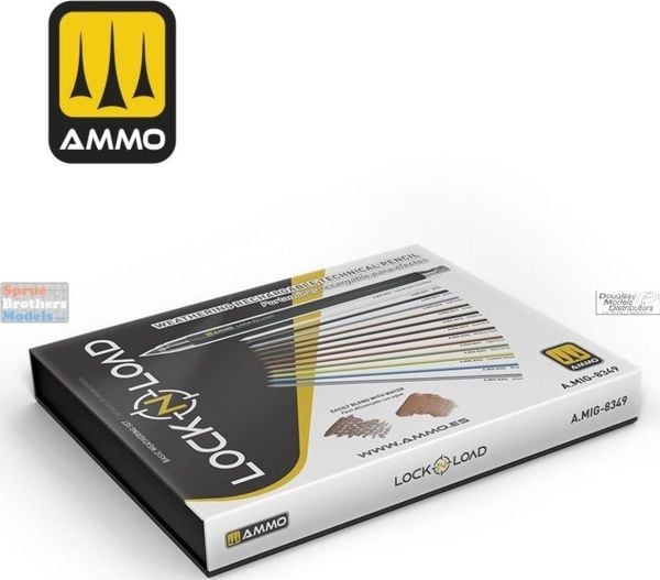 Ammo revolusjonerende mekanisk blyant - Lock 'n load - Weathering oppladbar Technic