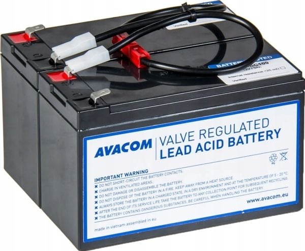 AVACOM AVA-RBC109, Forseglet blysyre (VRLA), 12 V, 9 Ah, 1 stykker, Sort, Part Numbers: APCRBC109 RBC109 Modely: BN1250LCD BR1200LCDI BR1300LCD BR1...