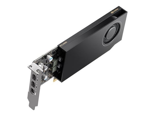 NVIDIA RTX A1000 - Grafikkort - RTX A1000 - 8 GB GDDR6 - PCIe 4.0 x8 lav profil - 4 x Mini DisplayPort