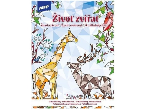 Anti-stress fargeleggingsbok Dyreliv 210x290mm