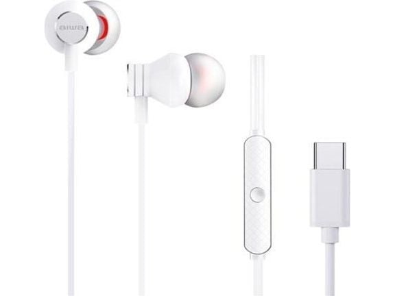 Aiwa hodetelefoner USB-C ESTM-50 hvit