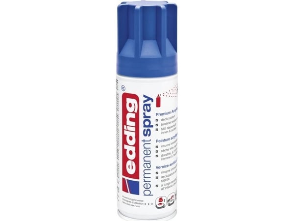 Edding Permanent Spray, 200 ml, Blå, Matt, Sprayburk
