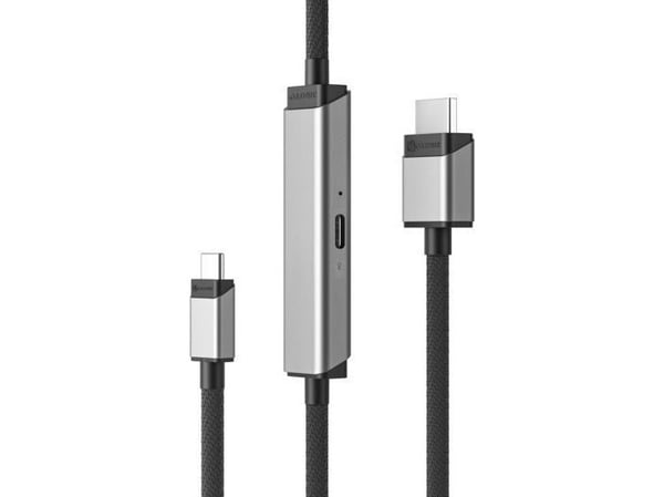 ALOGIC ULCHDPD02-SGR, 2 m, USB Type-C, HDMI, urosliitin, urosliitin, suora liitin, suora