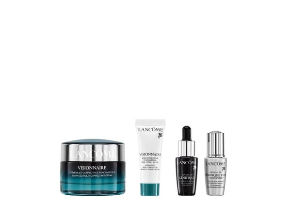 LANCOME SET (VISIONNAIRE DAY CREAM 50ML + ADVANCED GENEFIQUE SERUM 7ML + VISIONNAIRE CORRECTOR 10ML + ADVANCED GENEFIQUE EYES LIGHT-PEARL 5ML)