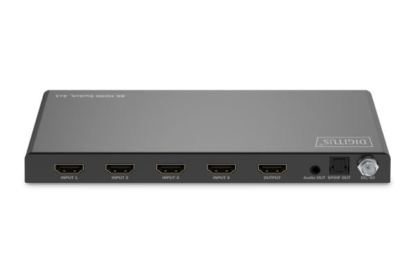 DIGITUS - Video/audio switch - 8K, 4x1 - 4 x HDMI - stasjonær
