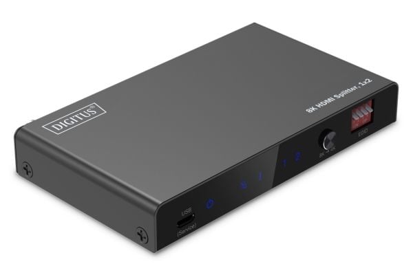 Digitus DS-55339, HDMI, 2x HDMI, 7680 x 4320 piksler, sortering, metall, 8K Ultra HD