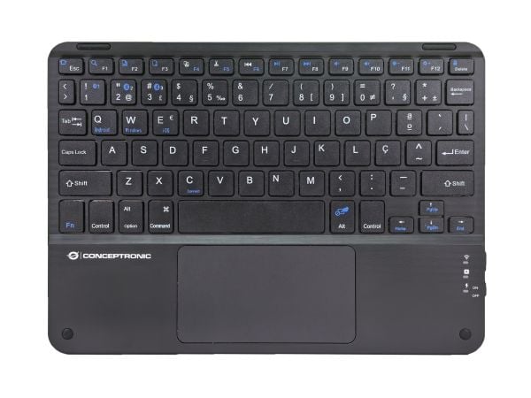 Conceptronic TOBIN01BPT, Tenkeyless (80–87 %), Langaton, Bluetooth, QWERTY, musta