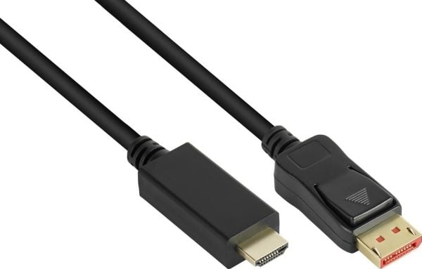 Alcasa DP14-HDMI5, 5 m, DisplayPort, HDMI, Hankjønn, Hankjønn, Gull