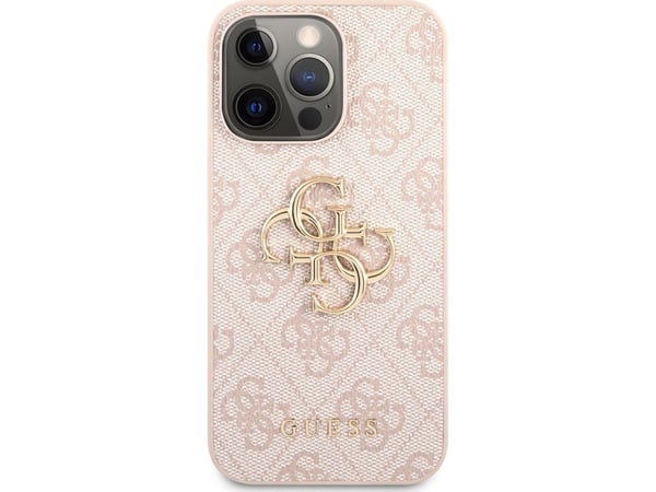 Guess GUHCP13X4GMGPI iPhone 13 Pro Max 6,7" rosa/rosa hardt 4G-deksel, stor metalllogo